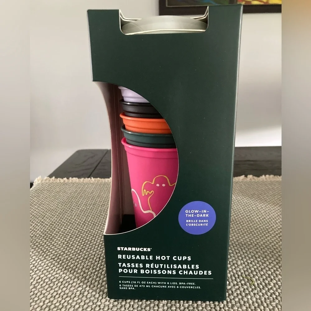 Starbucks Halloween Glow In The Dark reusable hot cups